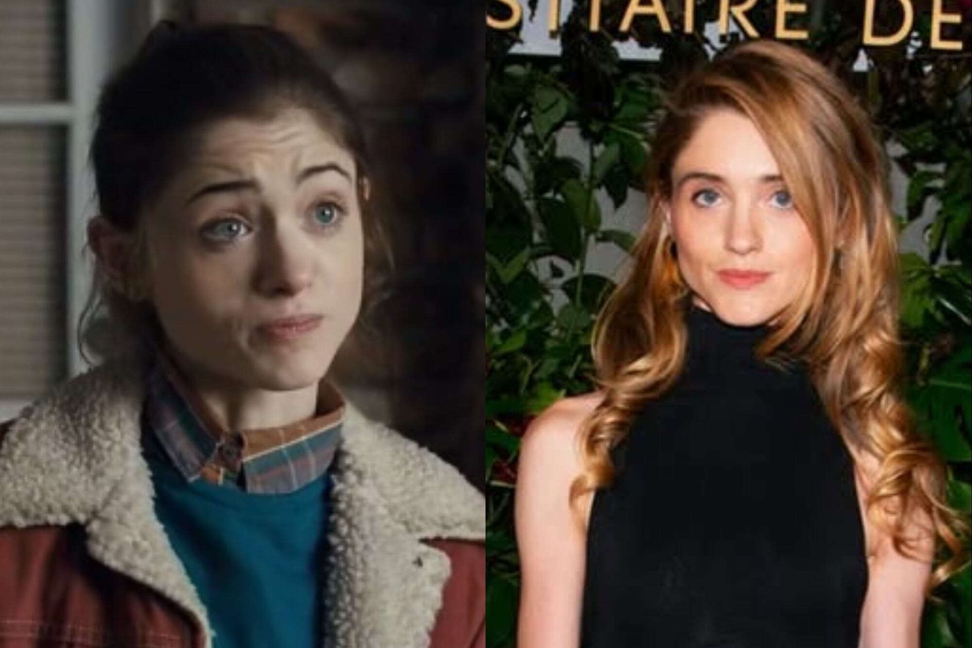 Natalia Dyer como Nancy Wheeler en la primera temporada de Stranger Things; actualmente la actriz tiene 30 años (Foto: Netflix / Instagram @nattyiceofficial)