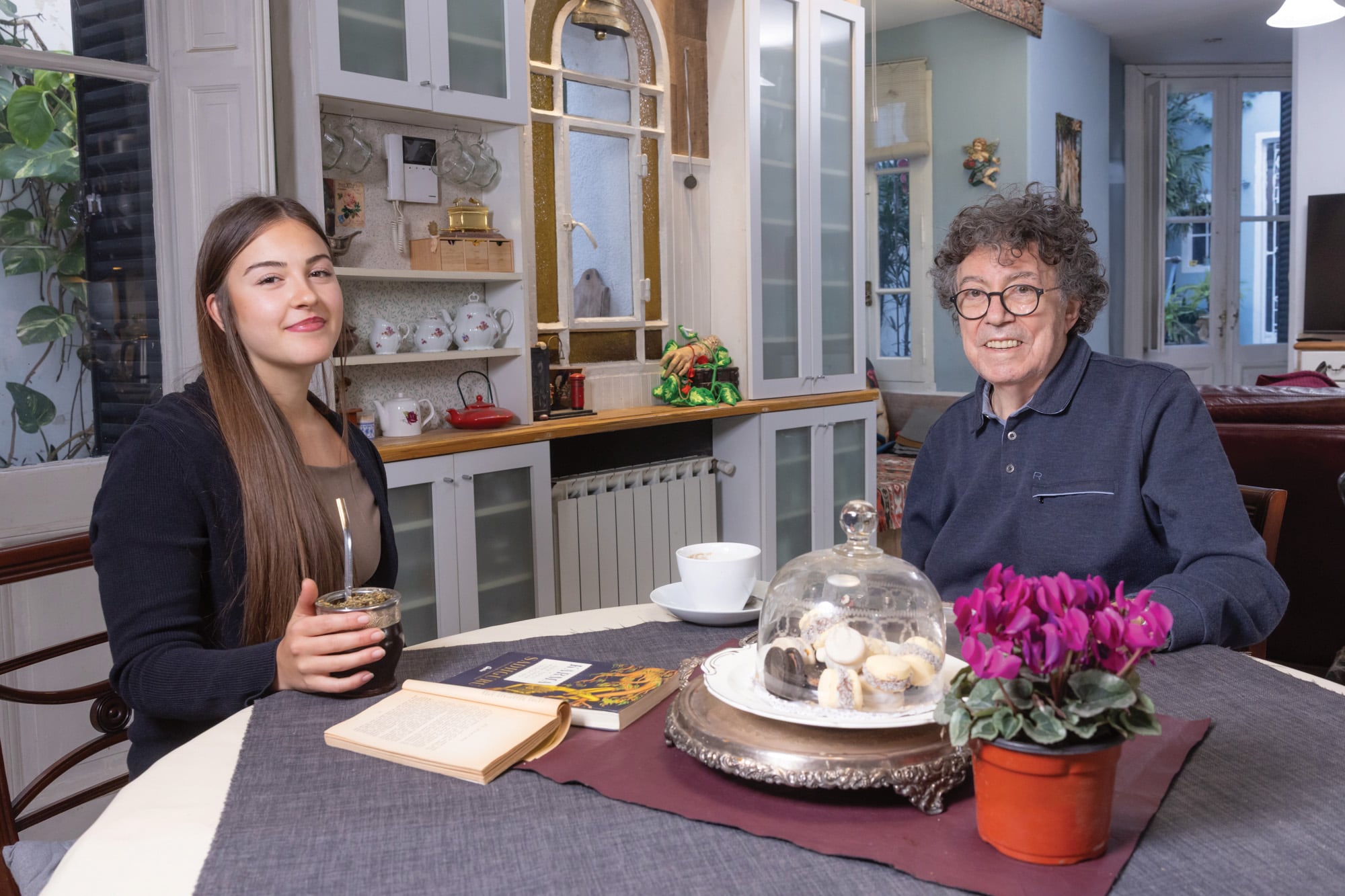 Piero y su hija Fiorella en su casa de San Telmo