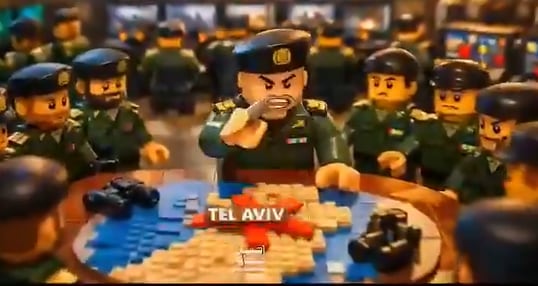 El insólito video de propaganda de Irán con estilo Lego que acusa a Trump e Israel de iniciar la guerra