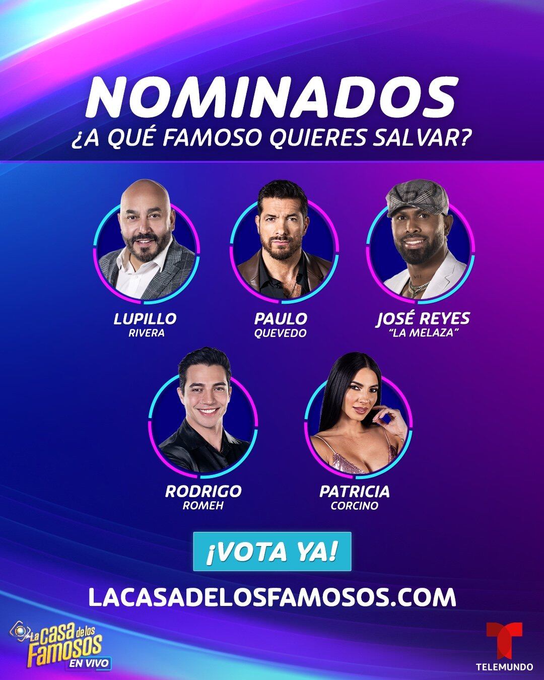 Los nominados de la decimoquinta semana en La Casa de los Famosos