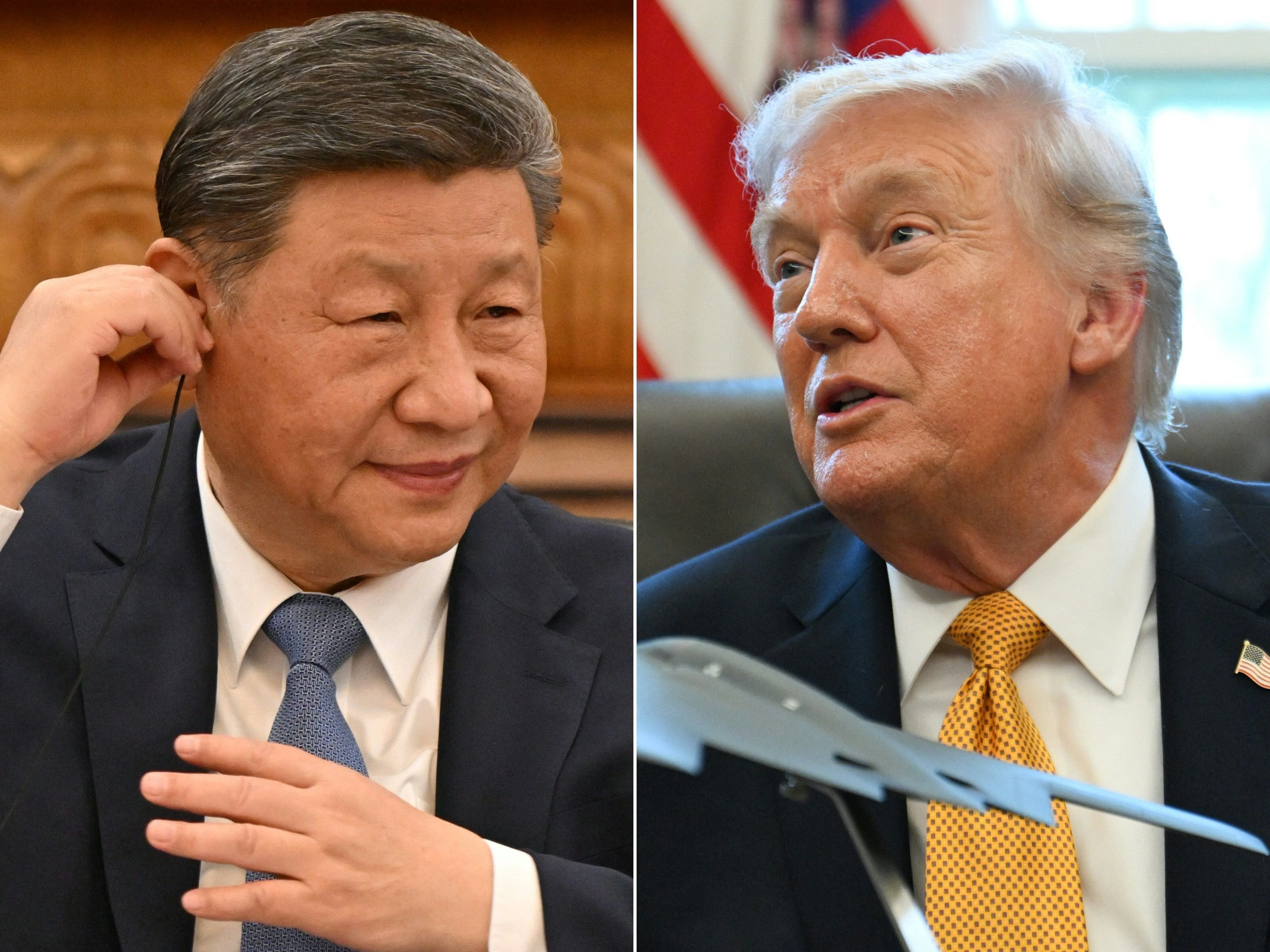 El presidente de China, Xi Jinping, y el presidente de Estados Unidos, Donald Trump
