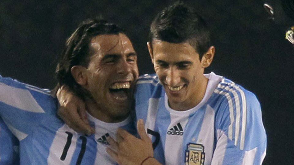 Tevez y Di María compartieron casi 10 años en la selección argentina