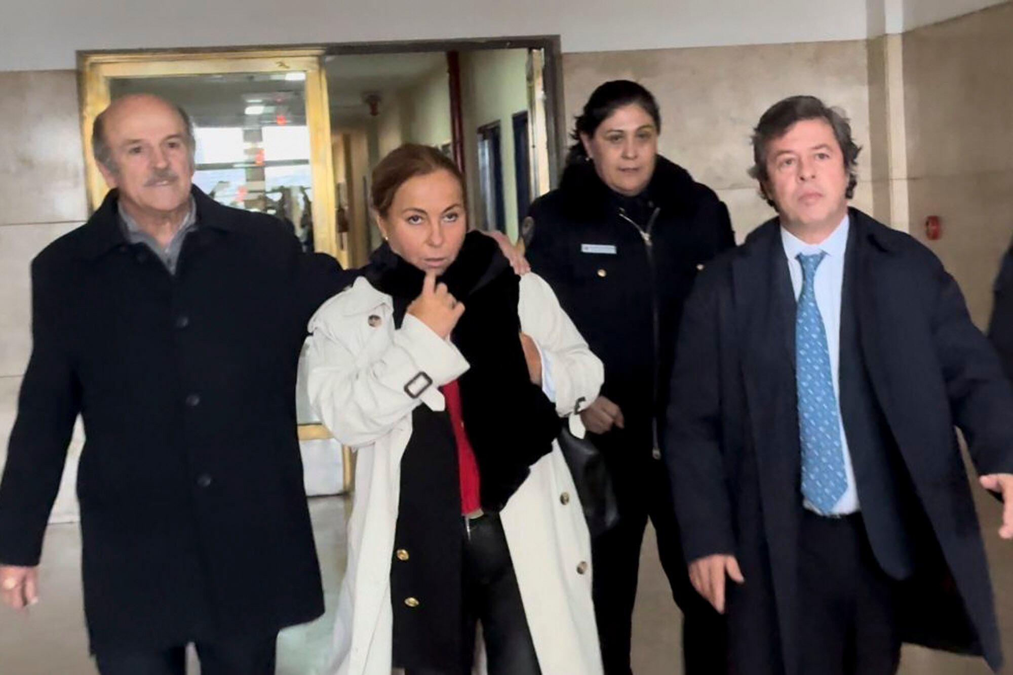 María Cantero sale de declarar en Comodoro Py