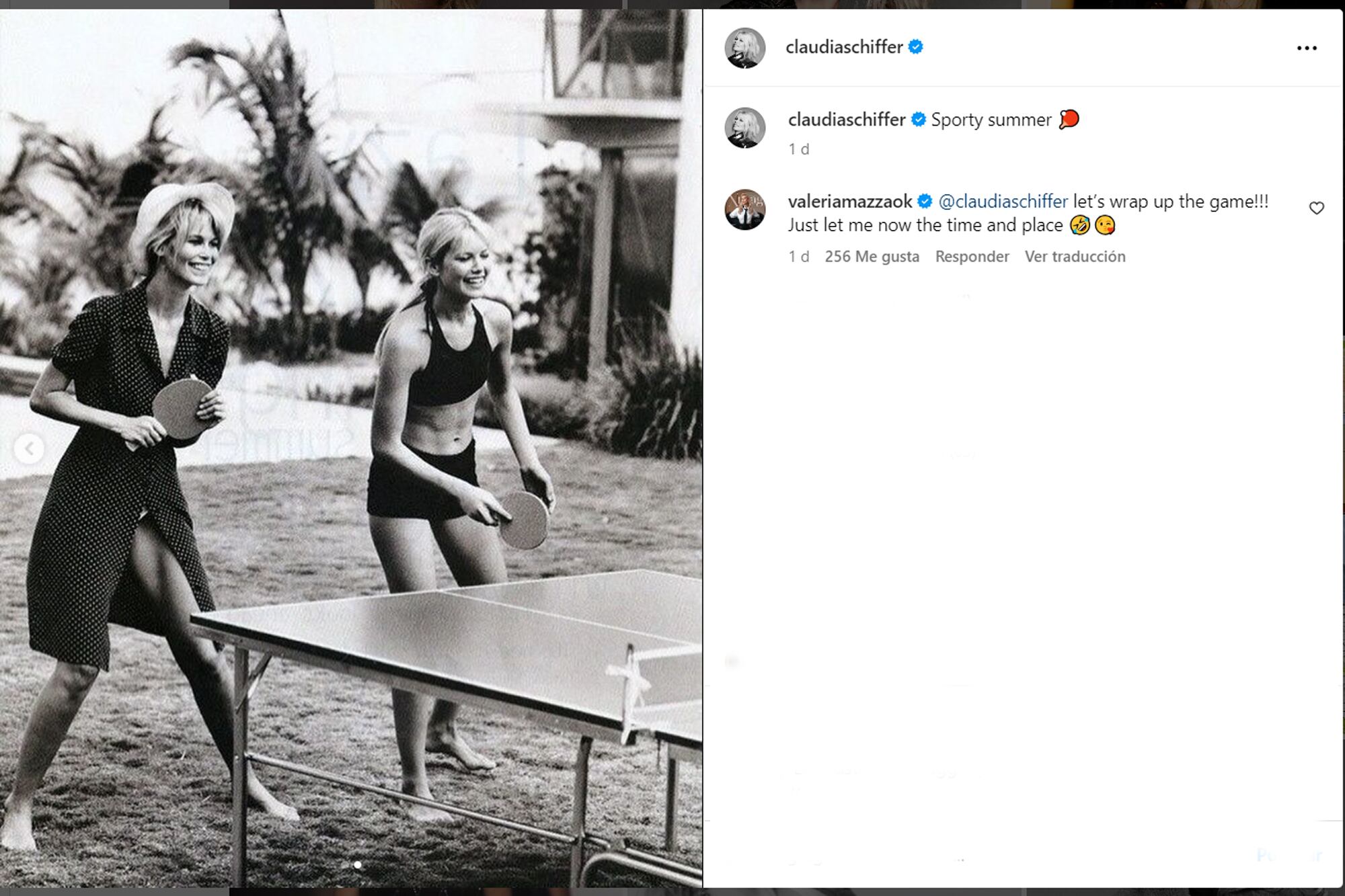 El posteo de Claudia Schiffer