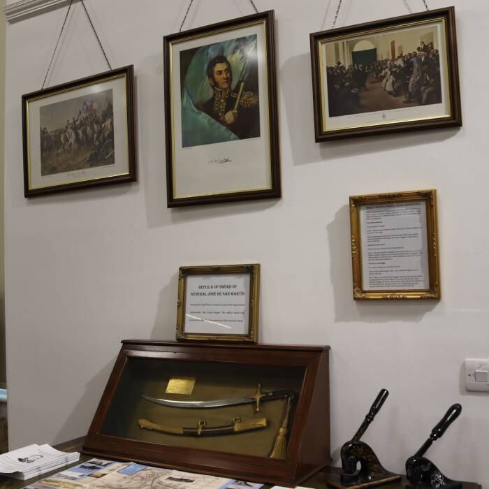 La exposición permanente sobre San Martín en el Museo del pueblo de Banff, en Escocia