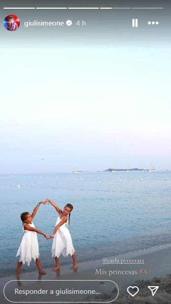 El tierno posteo de Giuliano Simeone sobre sus medias hermanas: Francesca y Valentina