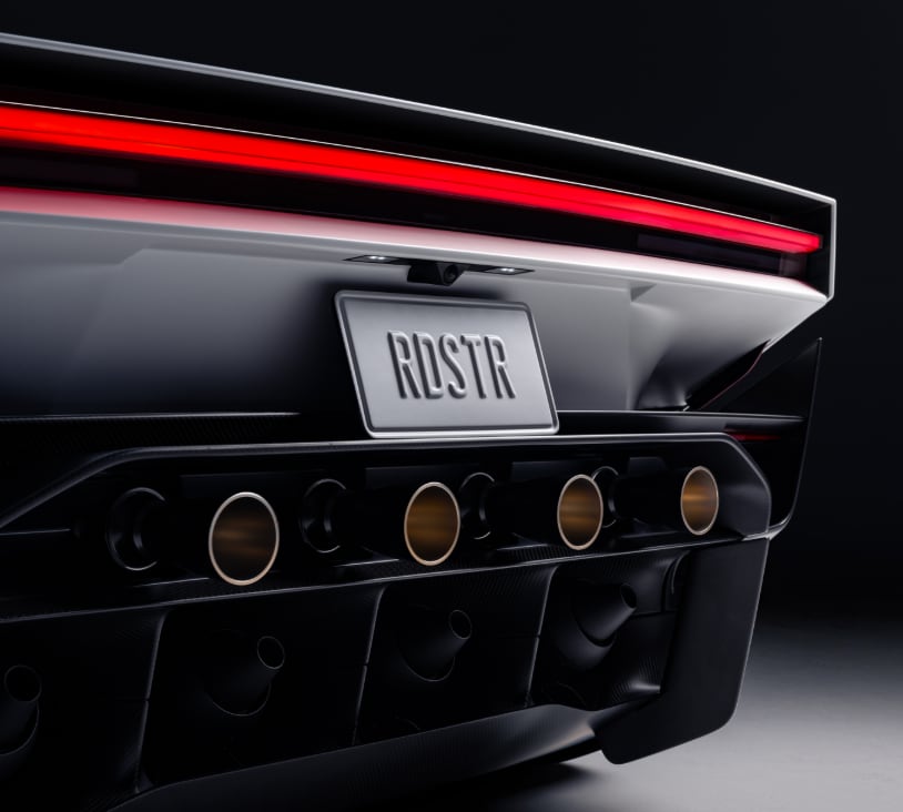 El nuevo Tesla Roadster visto desde atrás