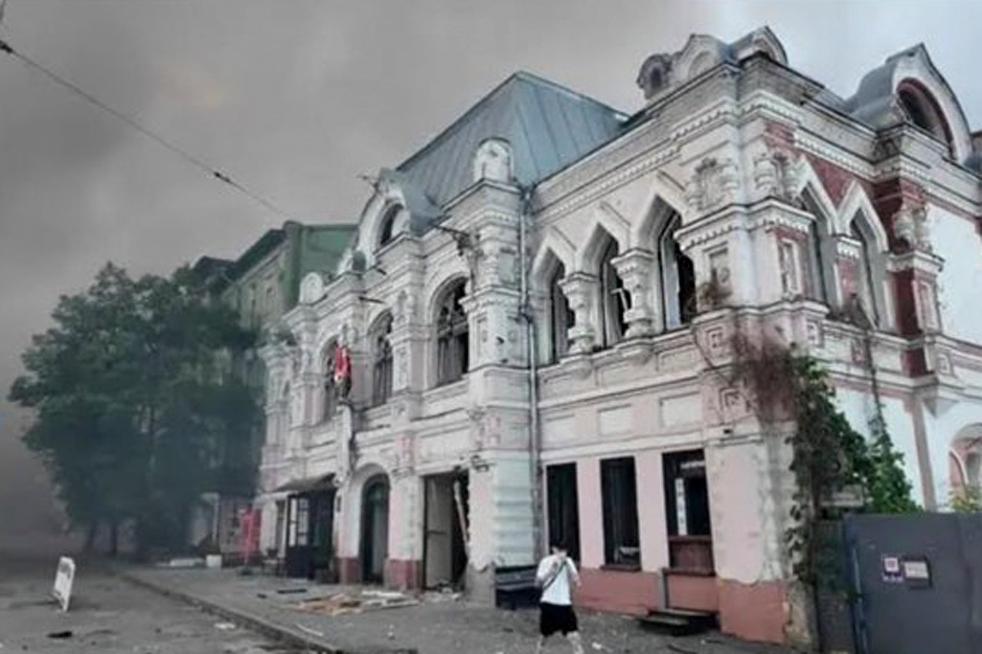 Mientras cae la noche en Kiev