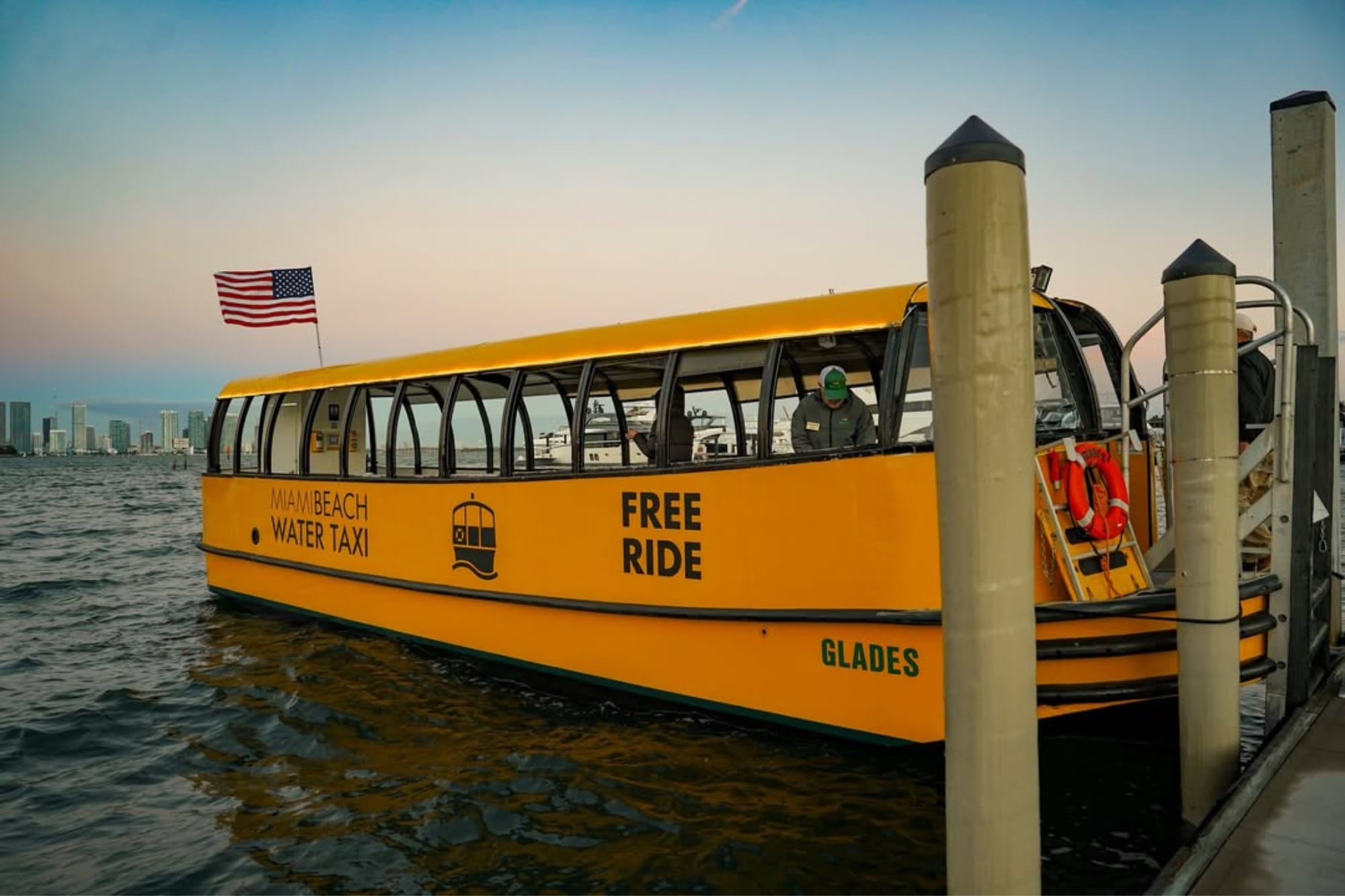 Water Taxi en Florida: cómo funciona el servicio gratuito para cruzar en 20 minutos hasta Miami Beach