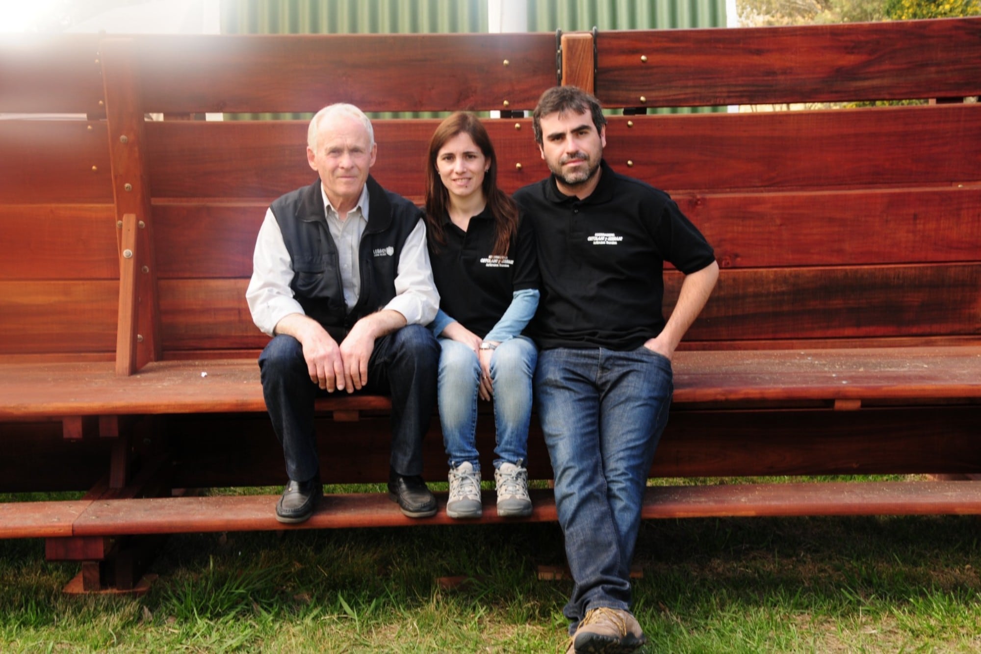 Luis César Serrani, Carolina Serrani y Leonardo Ruiz, enn 2013