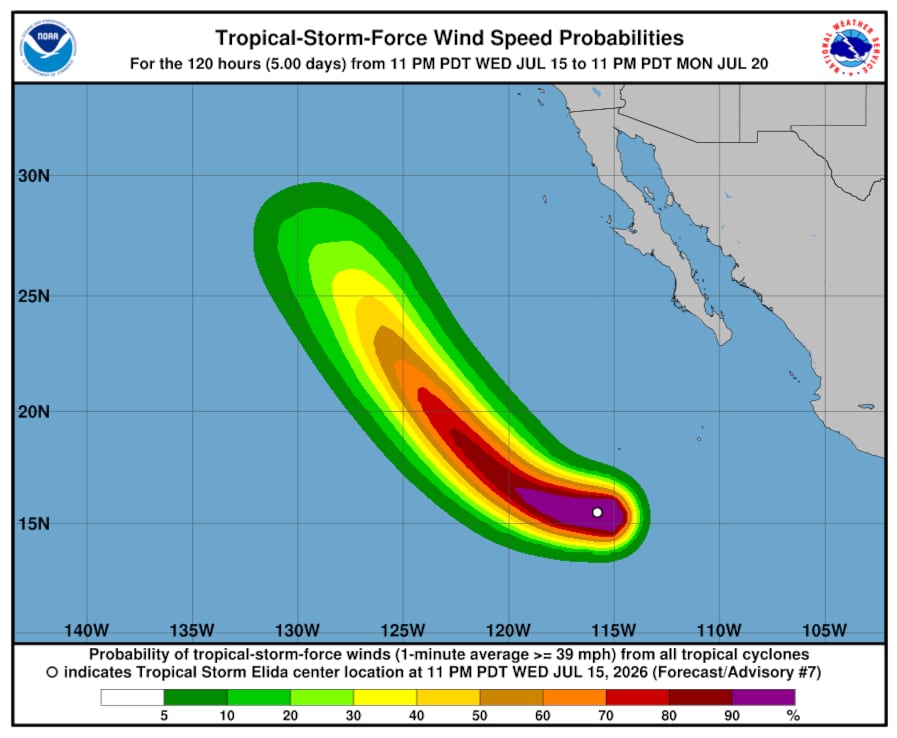 El Centro Nacional de Huracanes (NHC) estima que la tormenta incrementará su intensidad en los próximos días