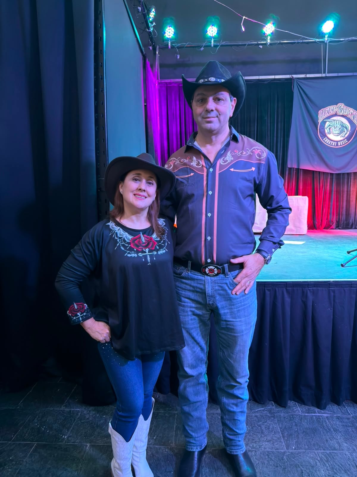 Juan Echeverría y su esposa