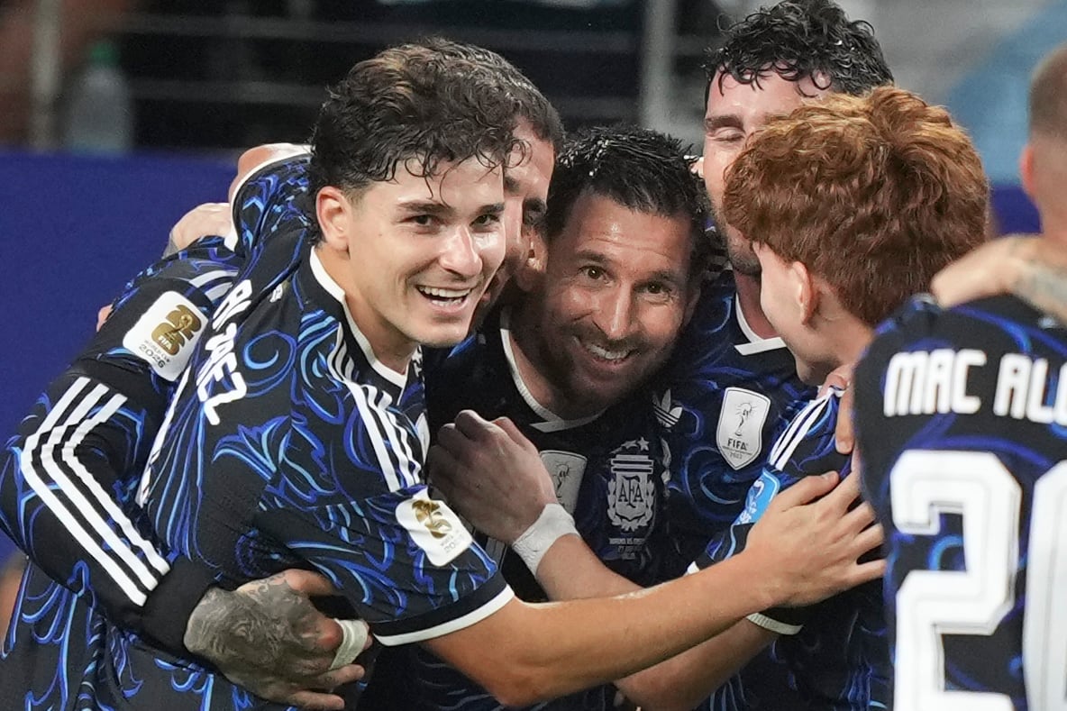 Argentina vs Jordania
Lionel Messi celebra su gol