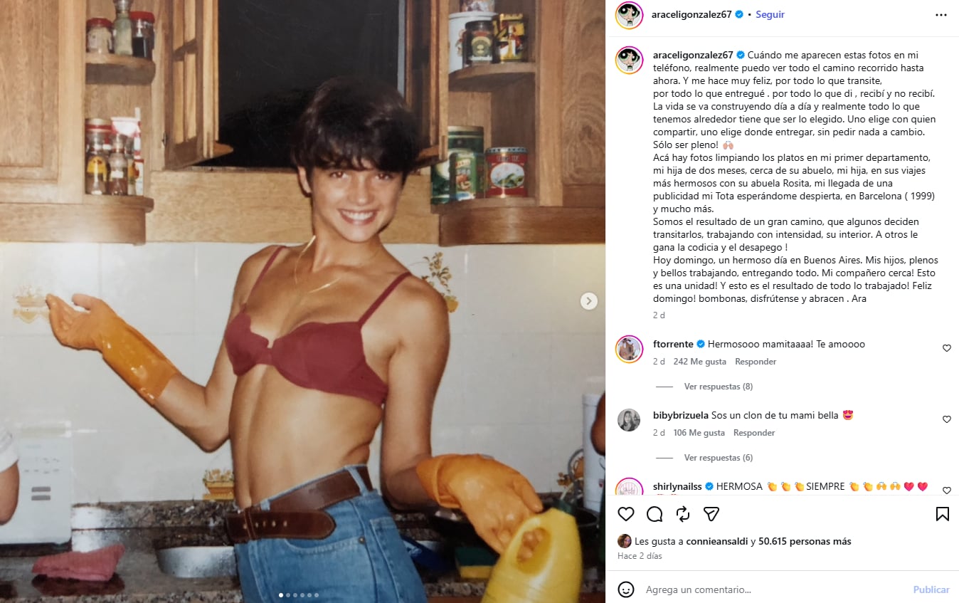 El posteo de Araceli en Instagram