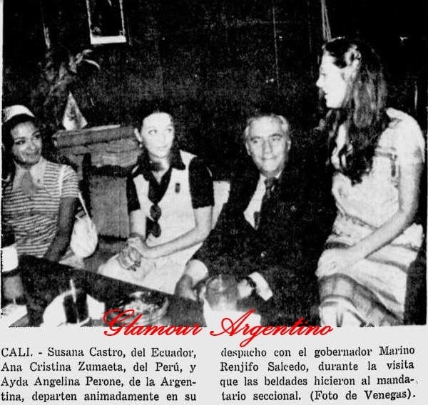 En la ciudad de Cali, en representación de la Argentina en un certamen de belleza. Crédito: Glamour Argentino
