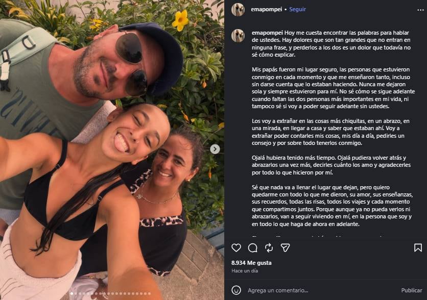 El doloroso mensaje de una de las hijas de la pareja que murió aplastada por un árbol en Mendoza
