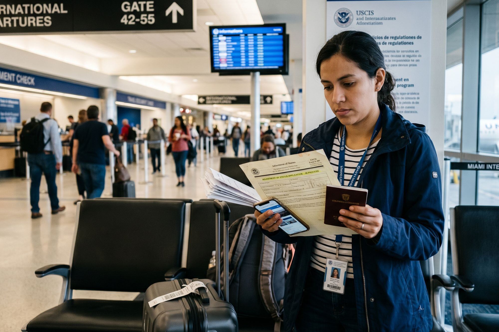 Nueva regla del Uscis sobre la green card: ¿pueden los migrantes con ajuste en trámite salir del país?