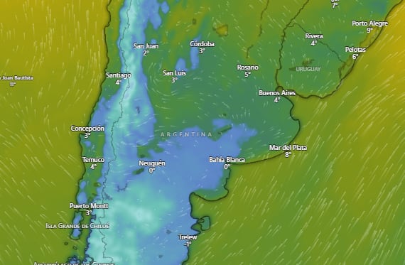 Sigue la ola polar en Buenos Aires: cuál será el día más frío de la semana, según el SMN