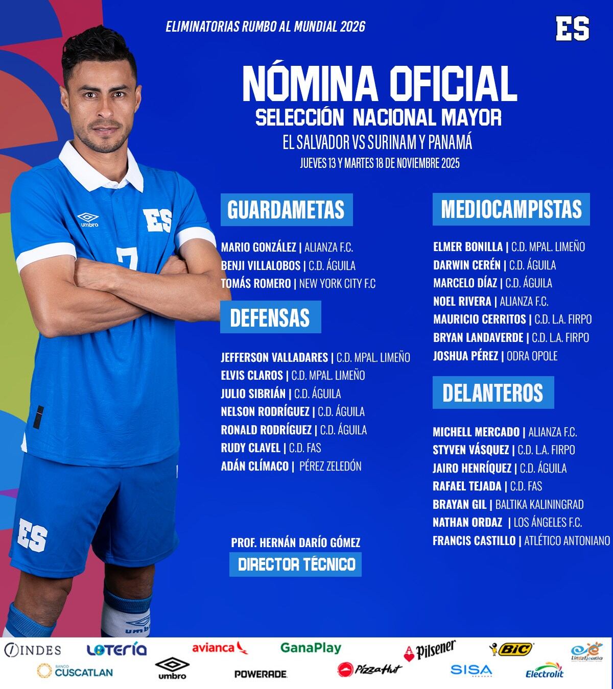 El Salvador reveló a los futbolistas que participarán en los juegos contra Surinam y Panamá (Facebook/La Selecta SLV)