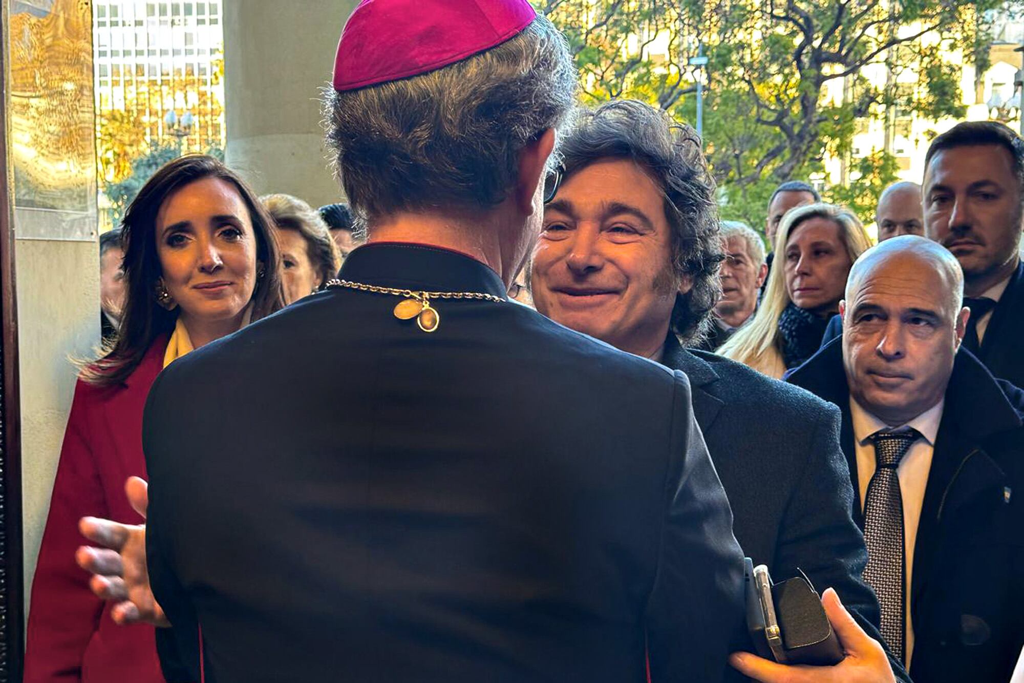 Jorge García Cuerva con Javier Milei y Victoria Villarruel