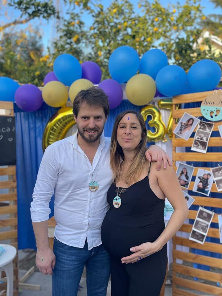 Mariano Barbieri con su pareja, Mel