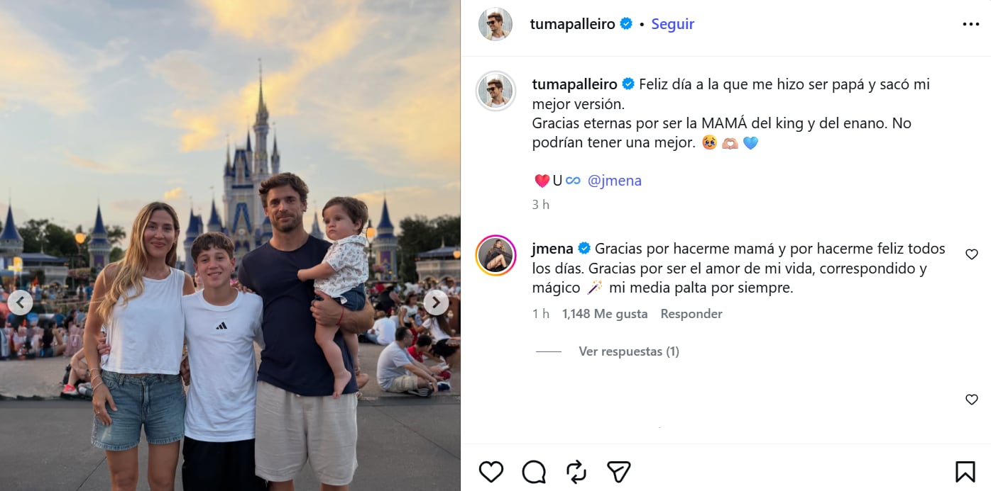El posteo de Tuma Palleiro por el Día de la Madre
