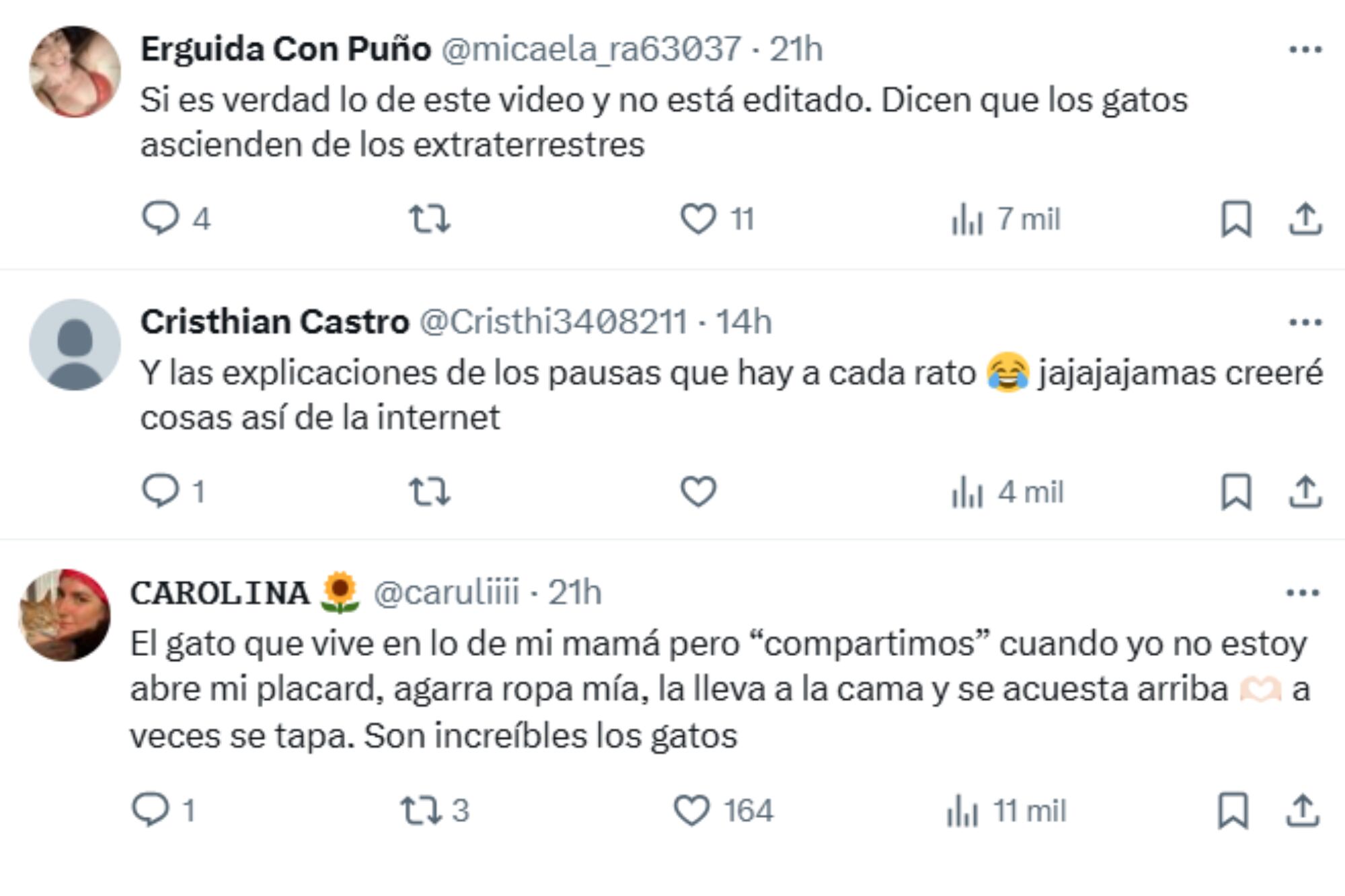 Los comentarios en X acerca del video
