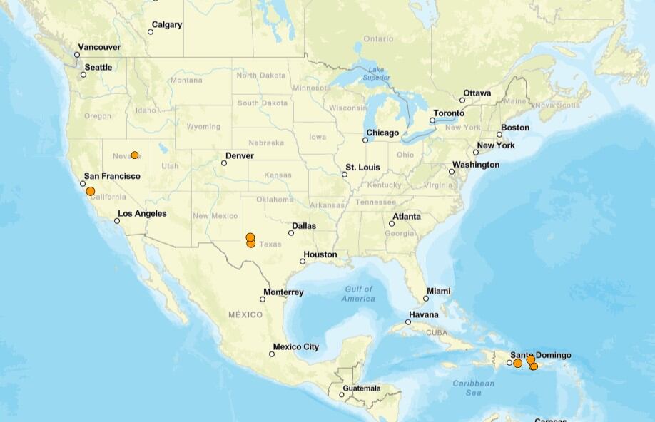 Los temblores ocurridos en EE.UU. durante las últimas horas