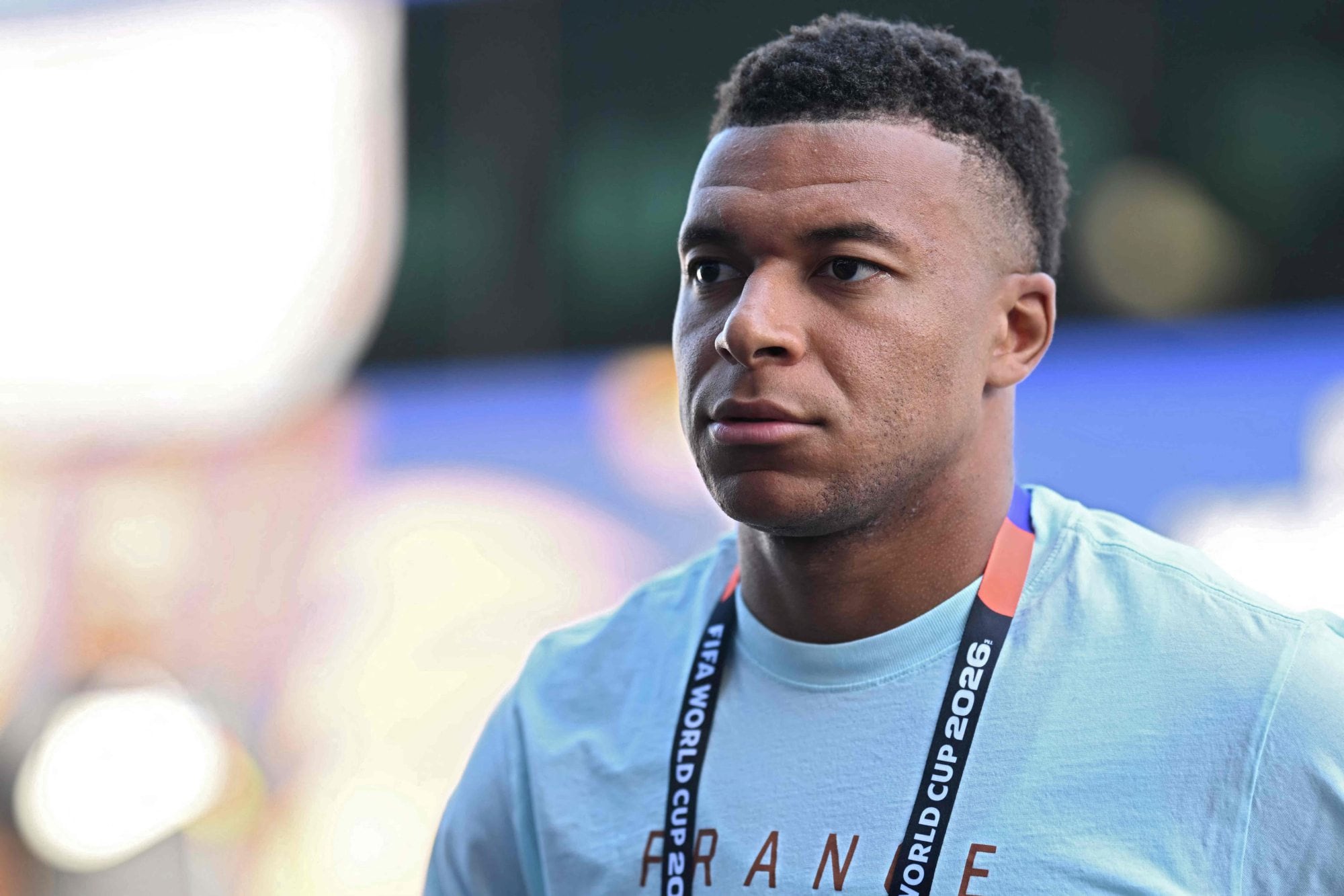 Kylian Mbappe, al llegar al estadio