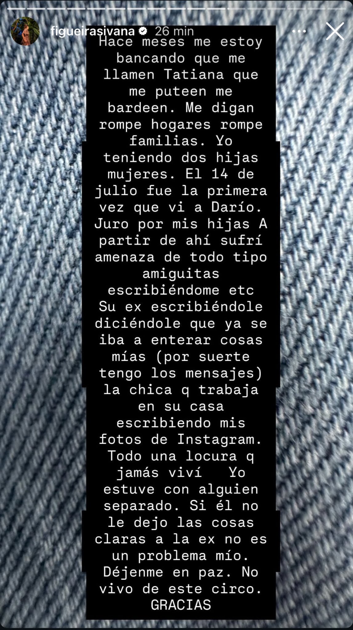 Ivana Figueiras responde a las declaraciones de Chechu Bonelli