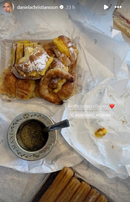 La modelo sueca se deleitó con exquisiteces argentinas