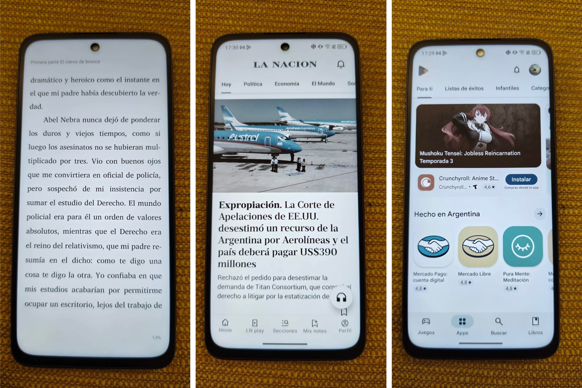 Una vista del Nxtpaper 70 Pro con la pantalla en modo tinta monocromática o color, dos alternativas al modo de funcionamiento convencional