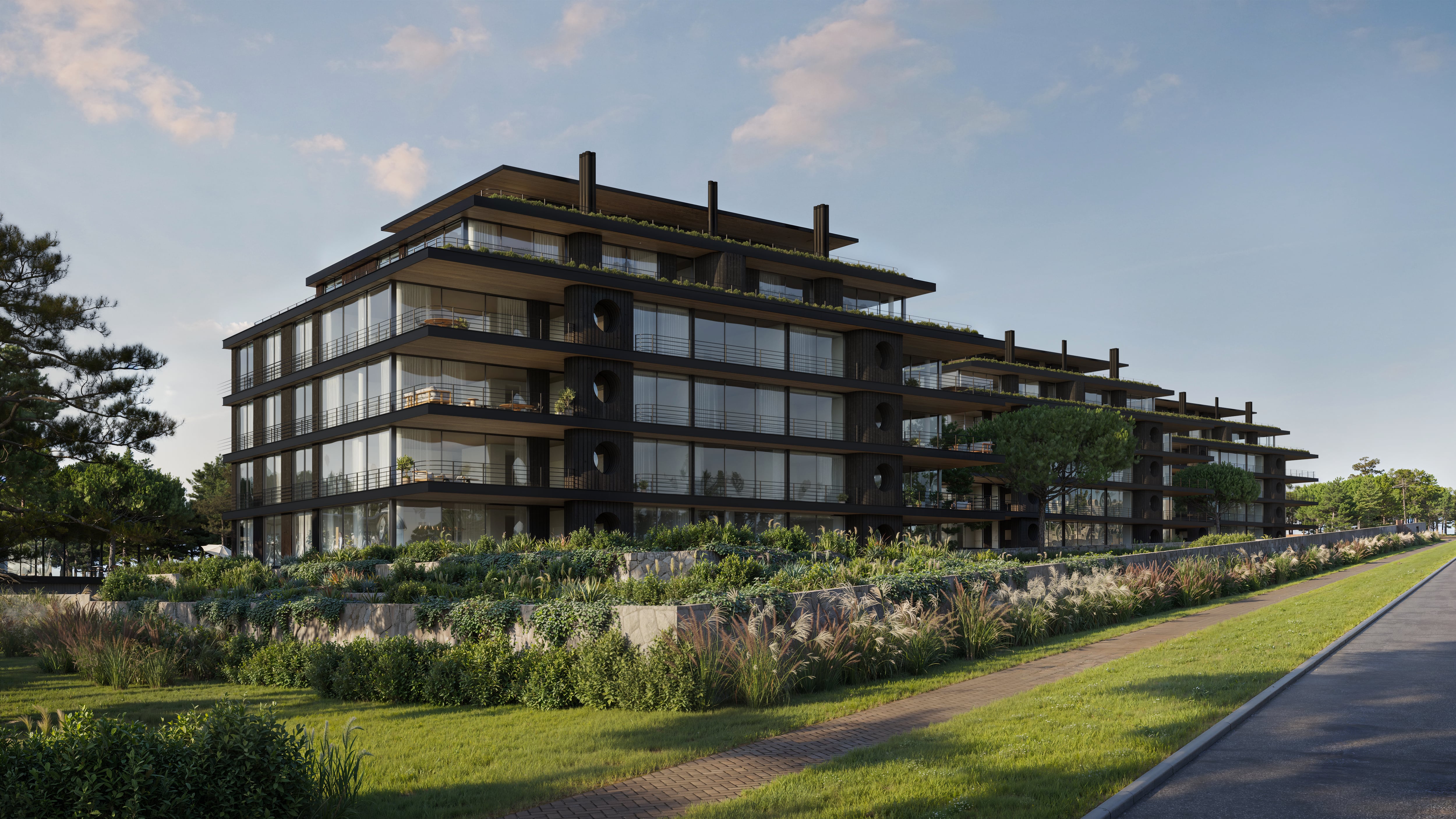 En el proyecto Casa Living Manantiales, desde un mismo departamento será posible mirar hacia la calma de Laguna Blanca o abrirse al Atlántico