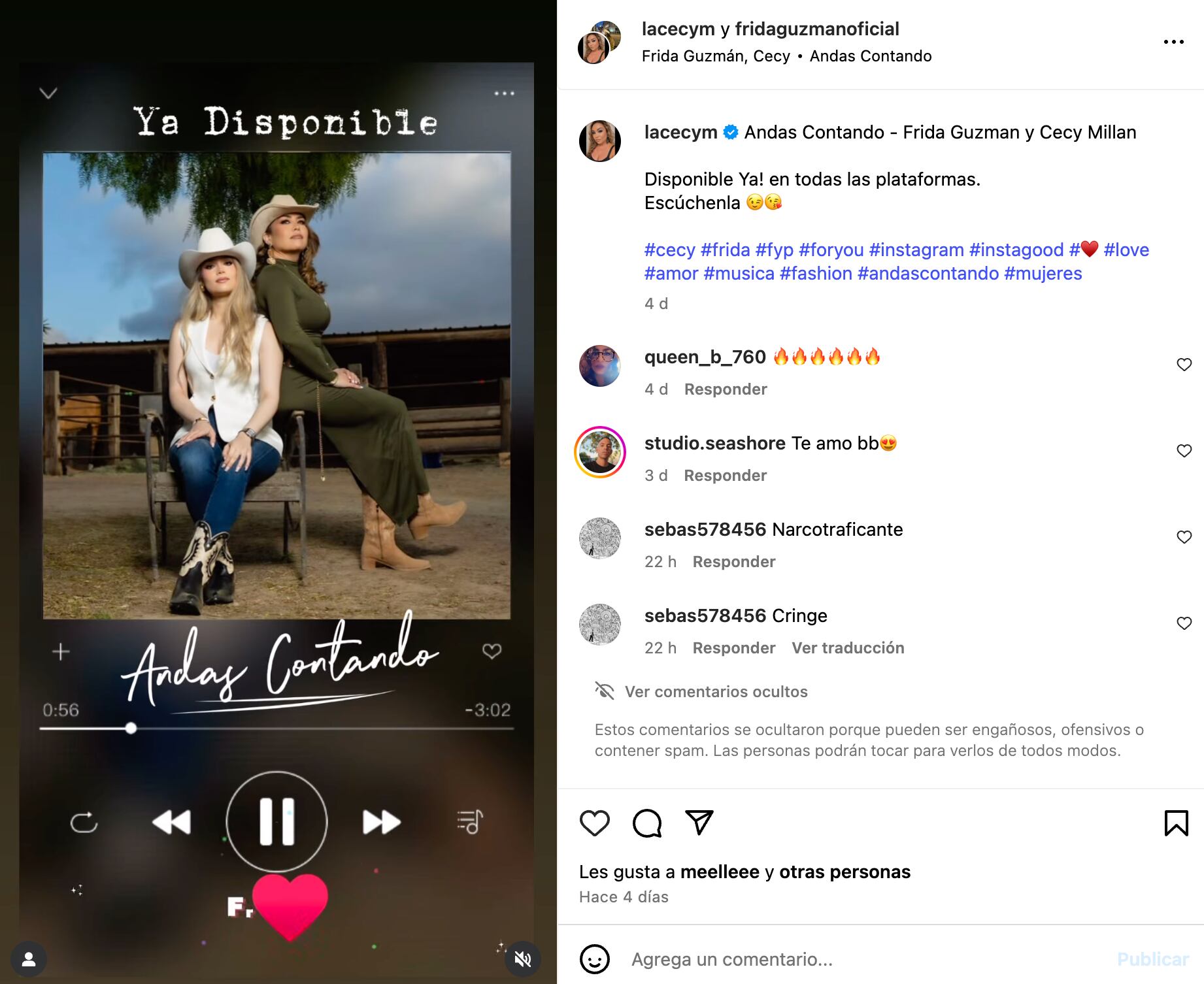 La joven de 20 años ya había participado en un reality show donde mostró su talento musical. Foto: IG @fridaguzmanoficial