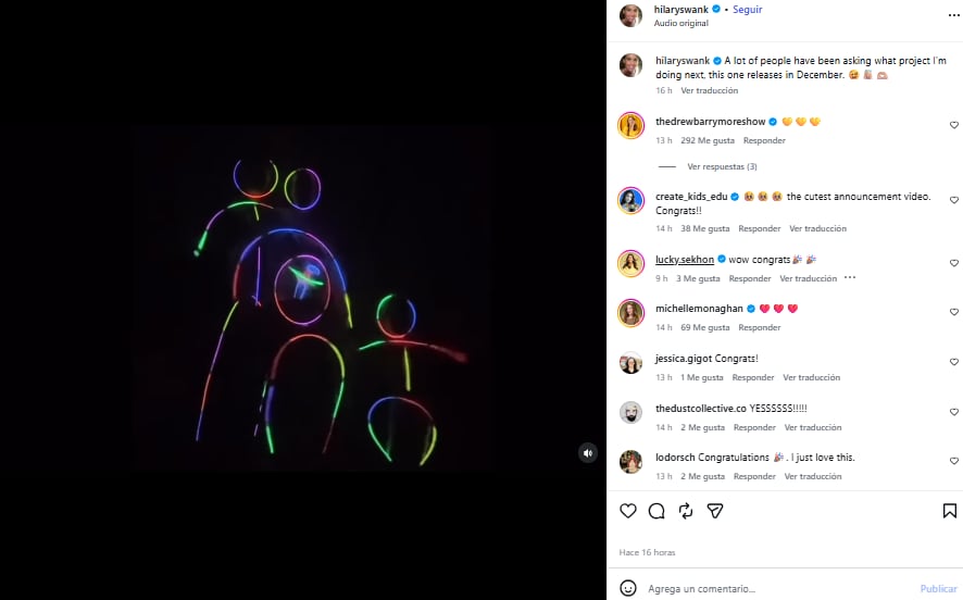 Hilary Swank anunció que será madre por tercera vez a los 52 años (Video: Instagram @hilaryswank)