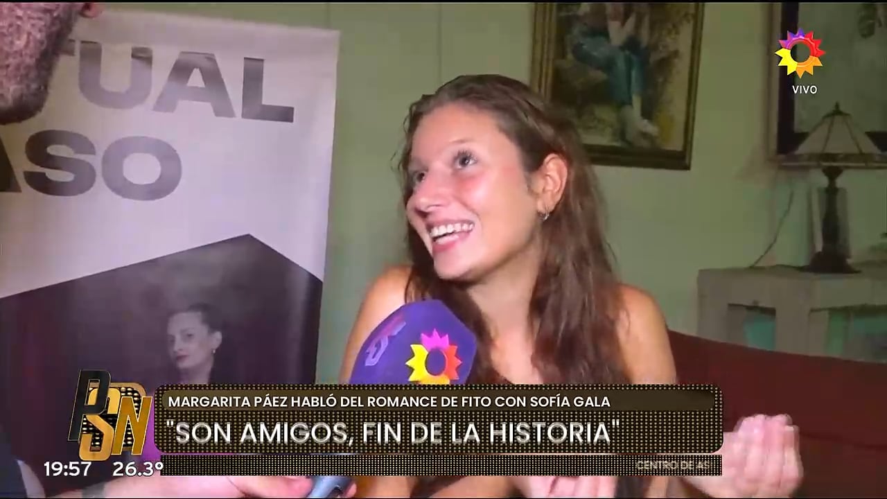 La hija de Fito Páez rompió el silencio sobre los rumores de noviazgo de su padre con Sofía Gala 6 Margarita Páez aseguró que su papá y Sofía Gala son muy amigos y desmintió que sean novios