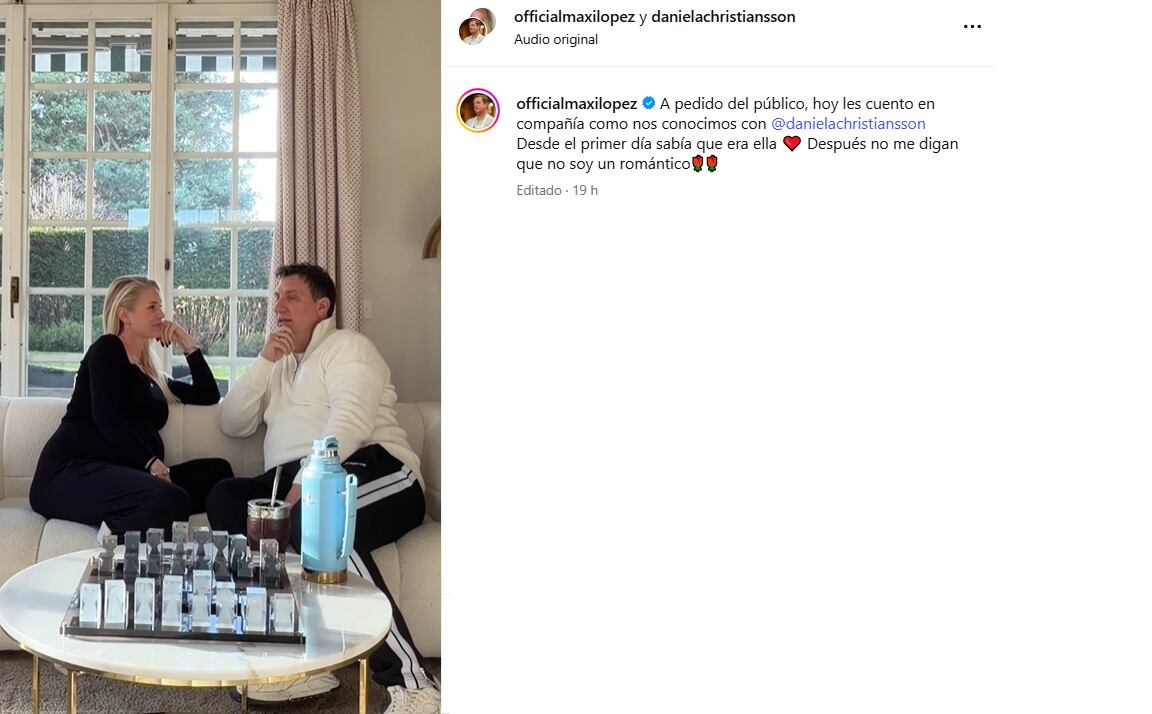 Daniela Christiansson y Maxi López contaron detalles de su romance (Foto: Instagram/@officialmaxilopez)