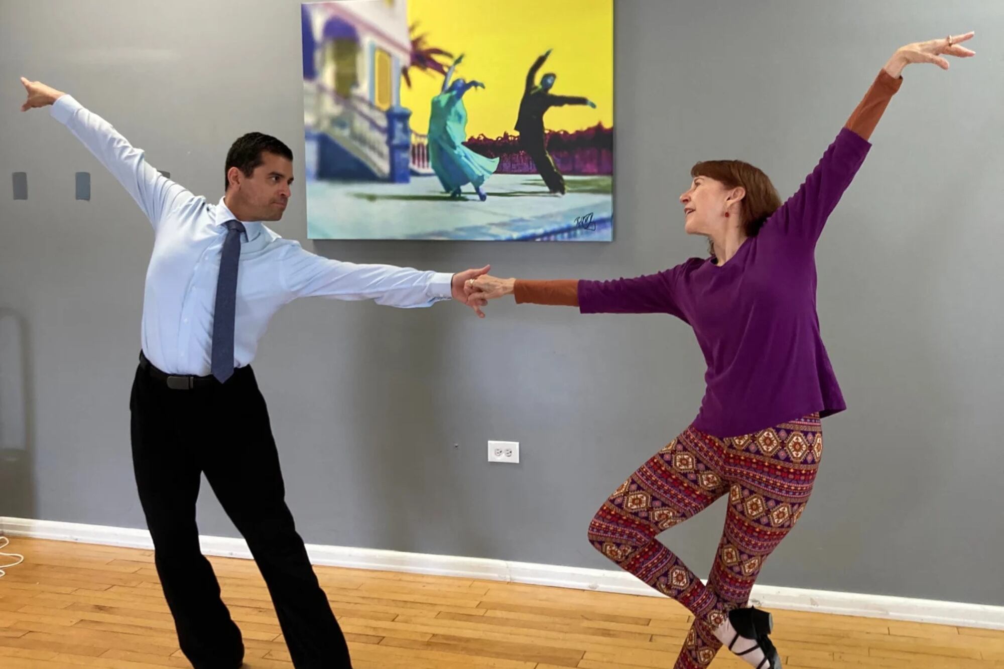 Nelson practica baile de salón cuatro veces por semana y compite en torneos nacionales e internacionales como forma de superación personal