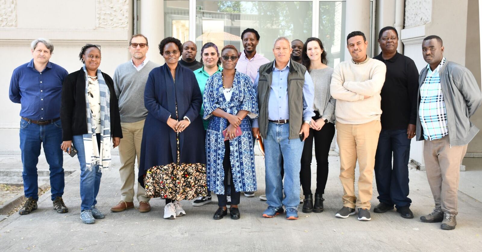 El grupo de investigadores, formuladores de políticas y bioemprendedores de Kenia y Etiopía que intercambió con el equipo de BioHeuris ideas sobre biotecnología agrícola, startups y marcos regulatorios