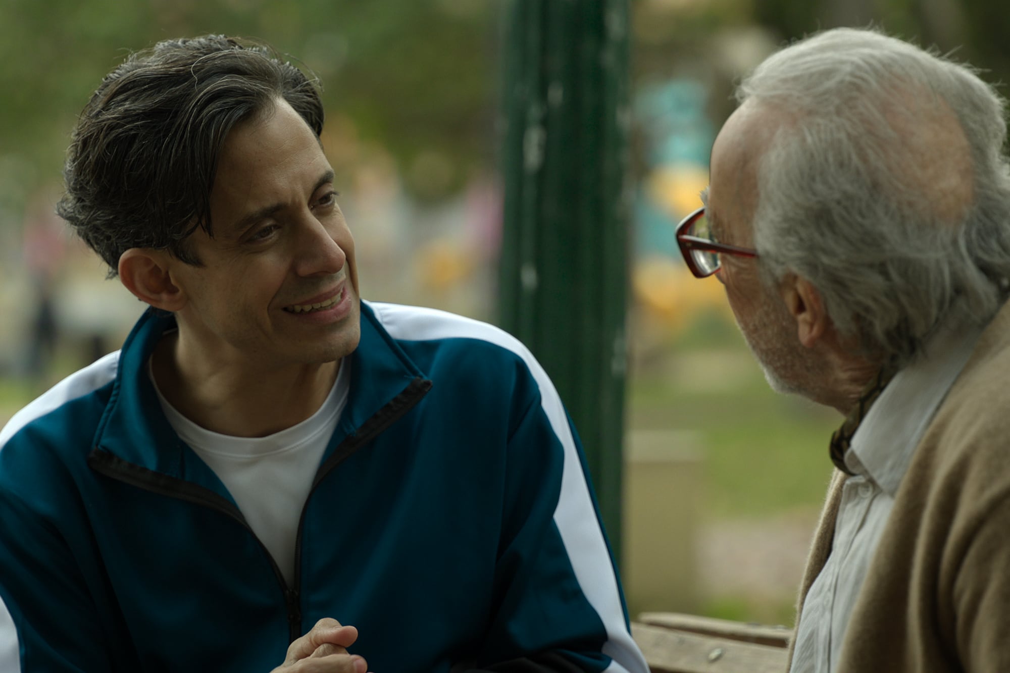 Agustín Aristarán, junto a Luis Brandoni en Parque Lezama