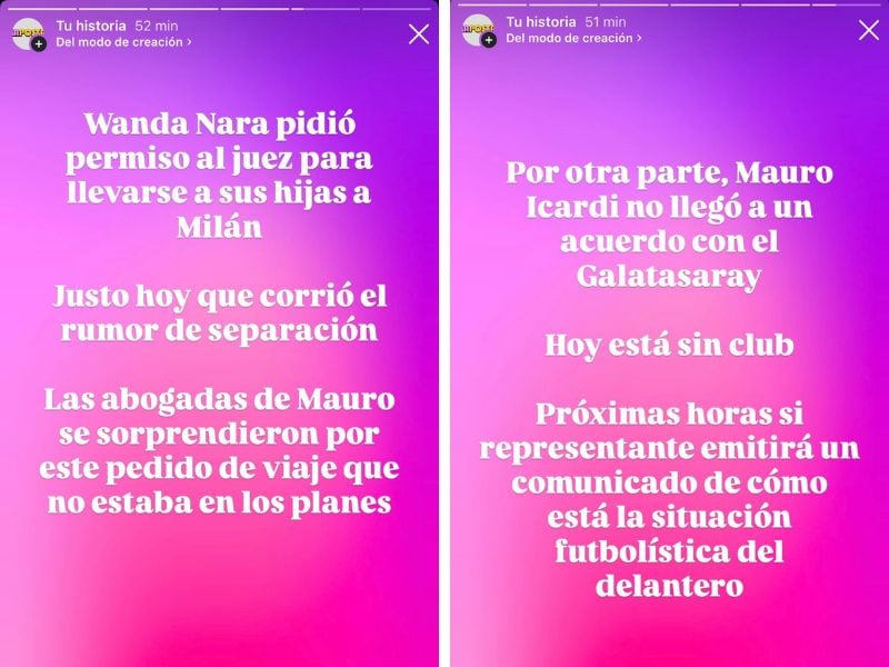 Desde el canal de streaming aseguraron que Wanda Nara habría solicitado un permiso para sacar a sus hijas del país, en medio de los rumores de separación de Mauro y la China