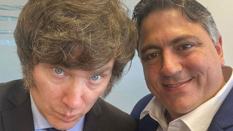 Otros tiempos: Milei y Paoltroni, en la campaña electoral de 2023