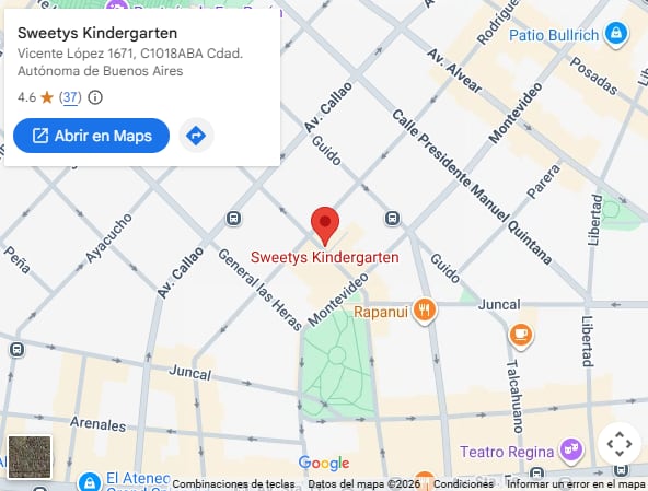 La ubicación del jardín de infantes en la Comuna 2