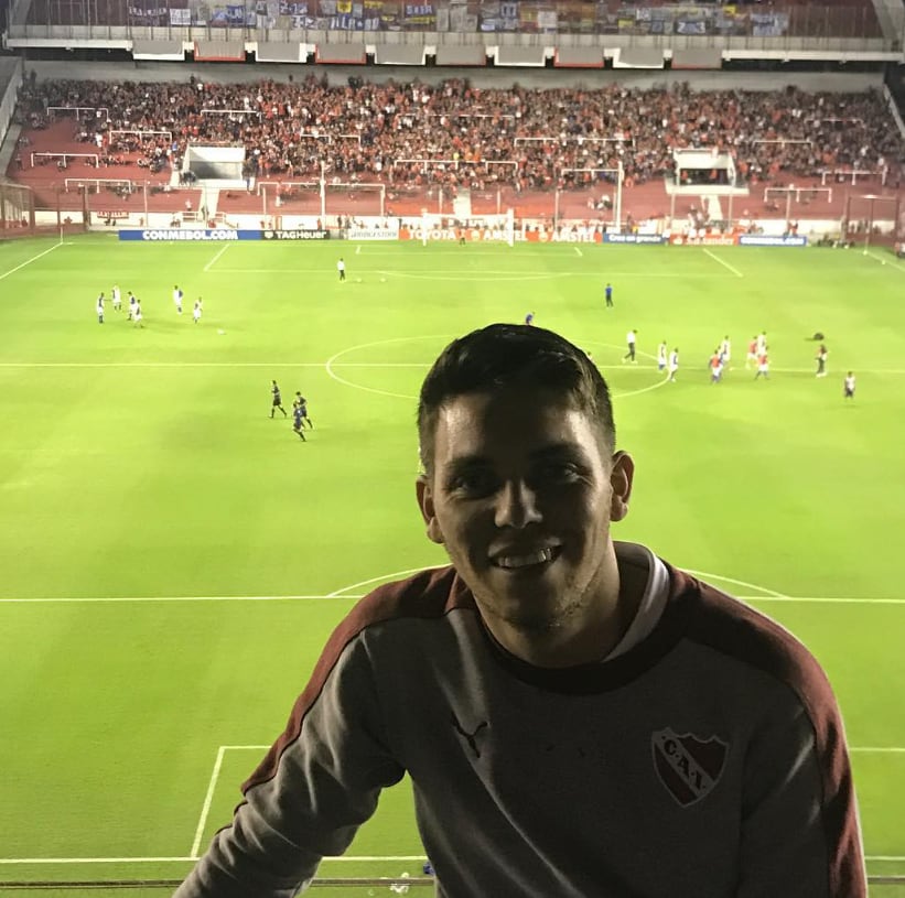 Pourrain, en la cancha de Independiente
