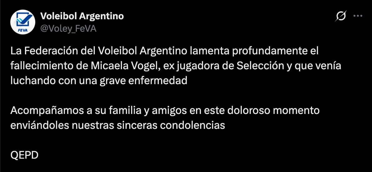 El comunicado de la Federación de Voleibol Argentina