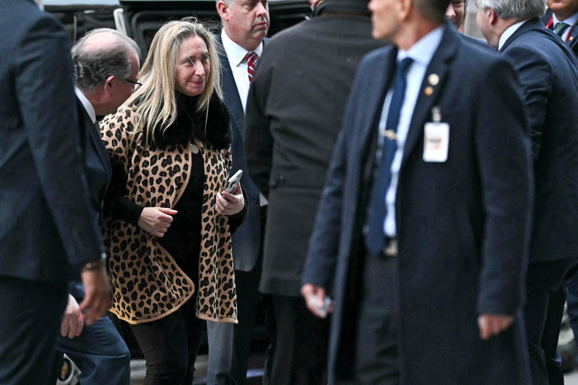 Karina Milei, ayer, en Estados Unidos, antes de la presentación del Presidente en el BID