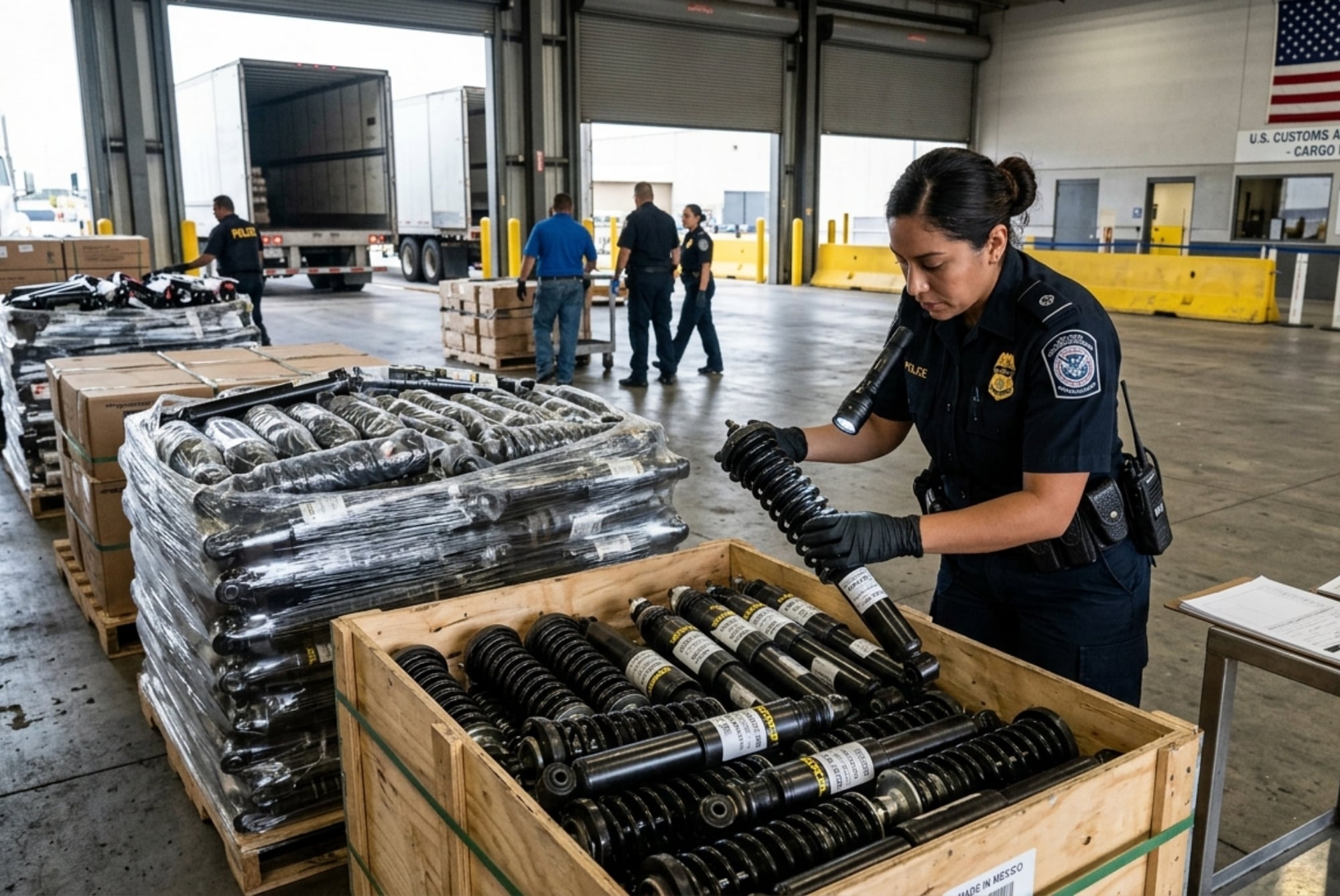 Maniobra prohibida: la CBP incauta autopartes chinas por US$170.000 al detectar un fraude aduanero