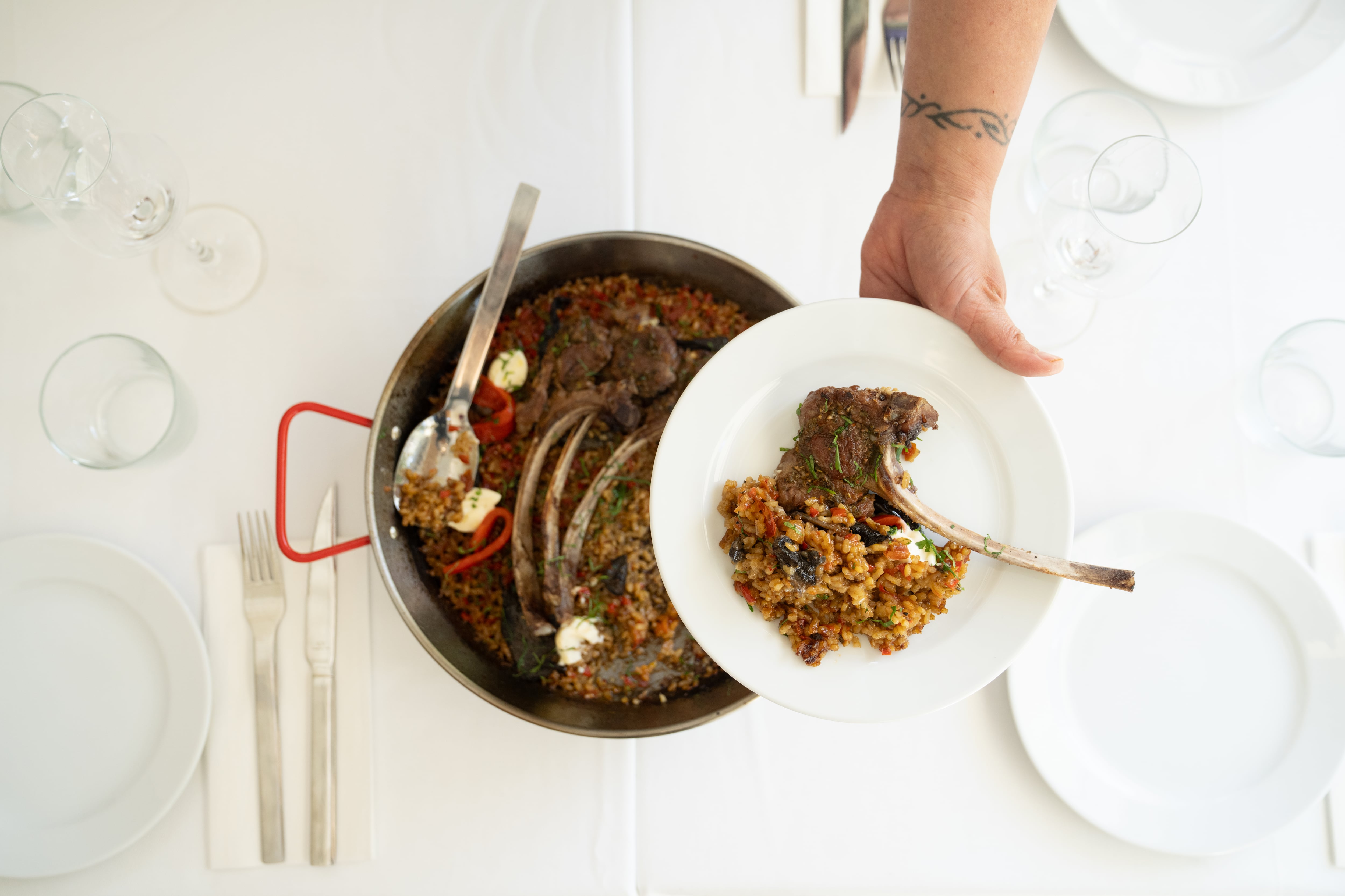 Muy buen arroz en Solís