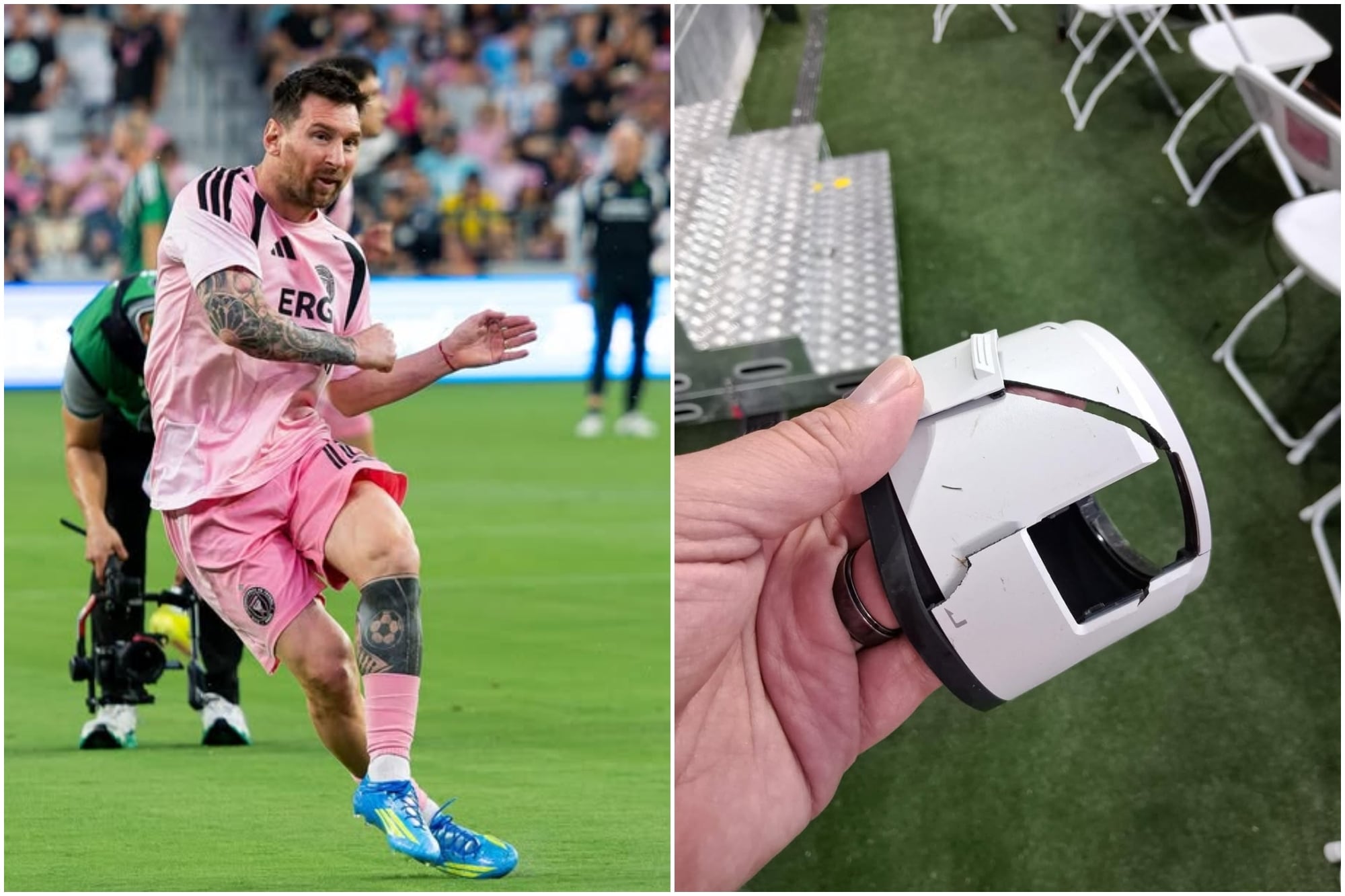 Lionel Messi le destrozó la lente a un fotógrafo latino en Miami y hacen campaña para comprarle una nueva