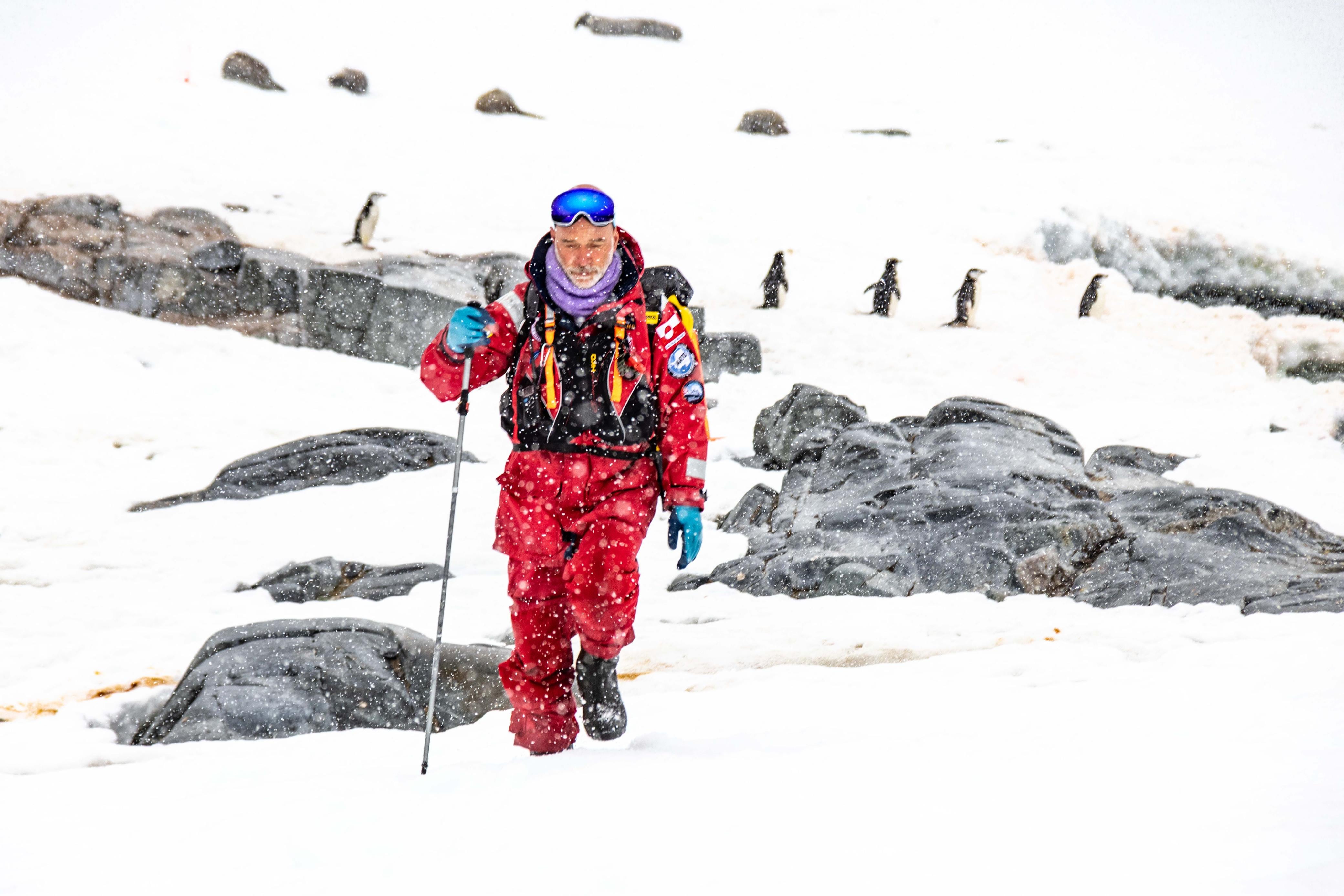 El “quijote polar”: fue oficial de la Armada, sintió el llamado antártico y hoy defiende el silencio urgente de pingüinos y ballenas